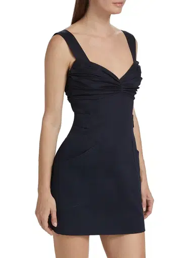 AMUR Women's Monika Cotton Twill Minidress - Navy Sapphire | Thumbnail 4