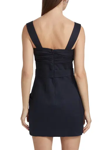 AMUR Women's Monika Cotton Twill Minidress - Navy Sapphire | Thumbnail 5
