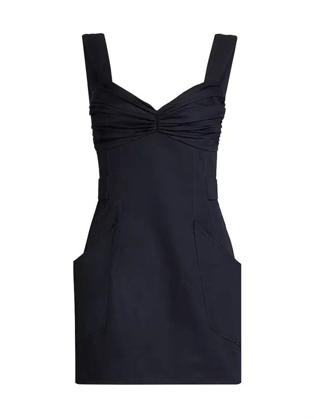 AMUR Women's Monika Cotton Twill Minidress - Navy Sapphire
