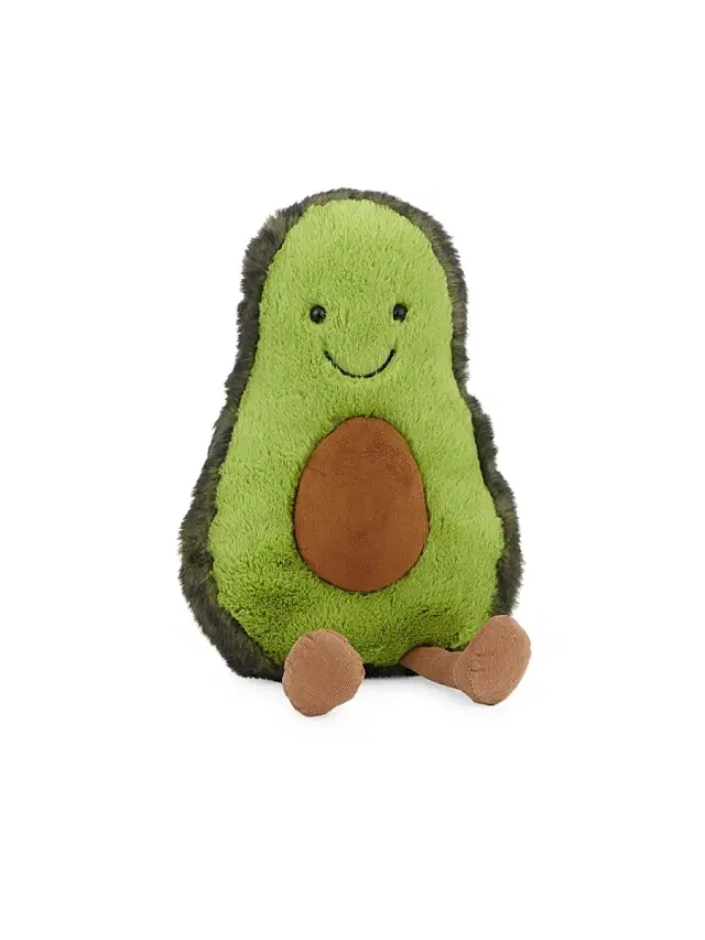 Jellycat Amuse Avocado Plush Toy - Dark Green 12''