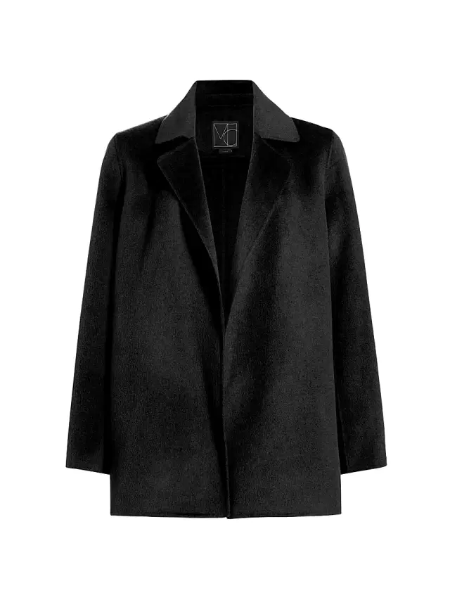 Mercer Collective Women's Kate Open-Front Wool Coat - Black
