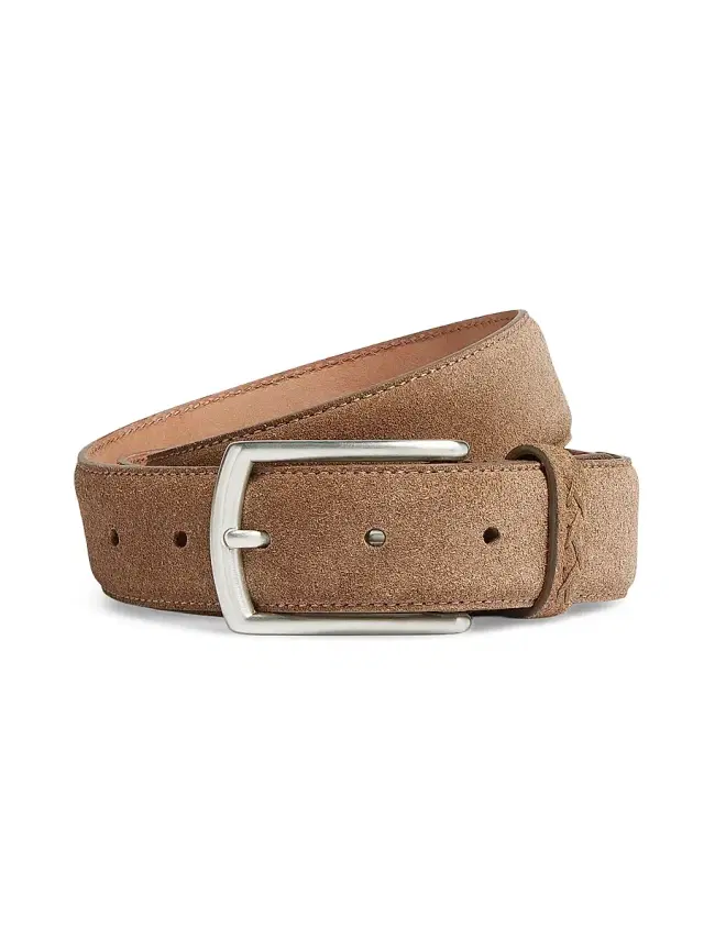 Men's Suede Belt - Beige