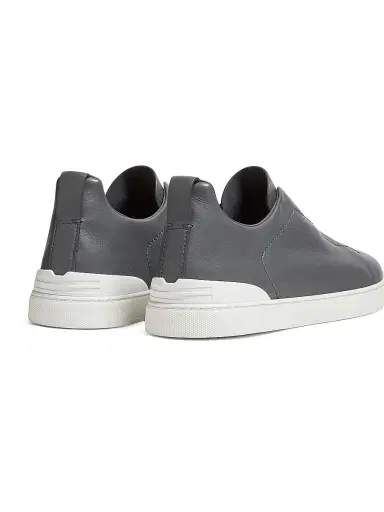 ZEGNA Men's Secondskin Triple Stitch Sneakers - Dark Grey | Thumbnail 5 ZEGNA Men's Secondskin Triple Stitch Sneakers - Dark Grey | Thumbnail 5