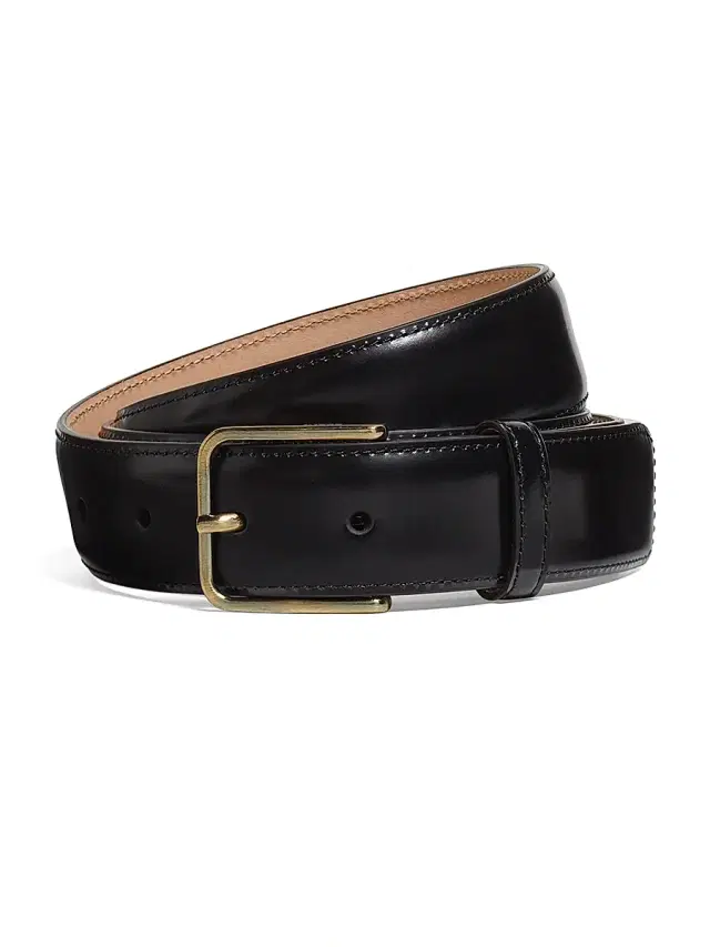 ZEGNA Men's Leather Belt - Black