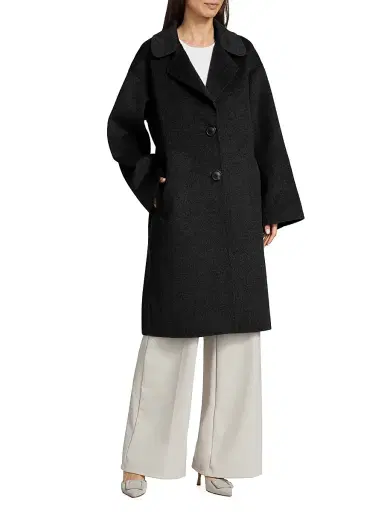 Mercer Collective Women's Kelly Long Wool Cocoon Coat | Thumbnail 2 Mercer Collective Women's Kelly Long Wool Cocoon Coat | Thumbnail 2