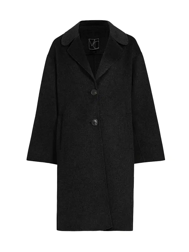 Mercer Collective Women's Kelly Long Wool Cocoon Coat - Black