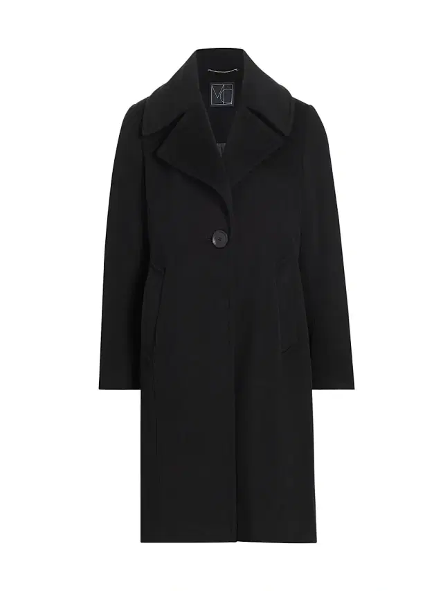 Mercer Collective Women's Jess Wide-Collar Wool Coat - Black