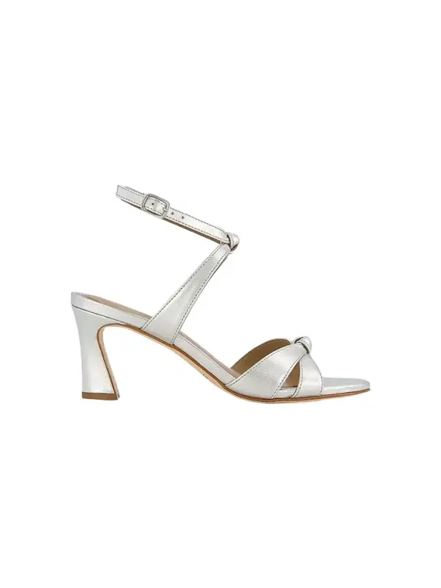 Bernardo Women's Neera Ankle Strap Heeled Sandals - Silver