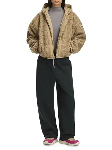 Canada Goose Women's Alberni Reversible Fleece Bomber Jacket - Desert Sand | Thumbnail 2 Canada Goose Women's Alberni Reversible Fleece Bomber Jacket - Desert Sand | Thumbnail 2