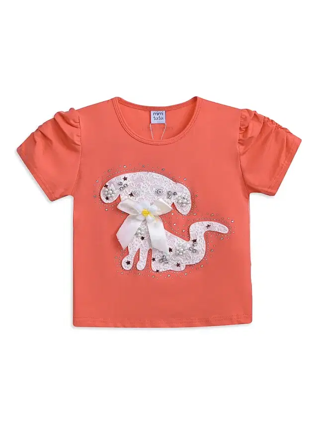 Mimi Tutu Little Girl's & Girl's Puppy T-Shirt - Orange