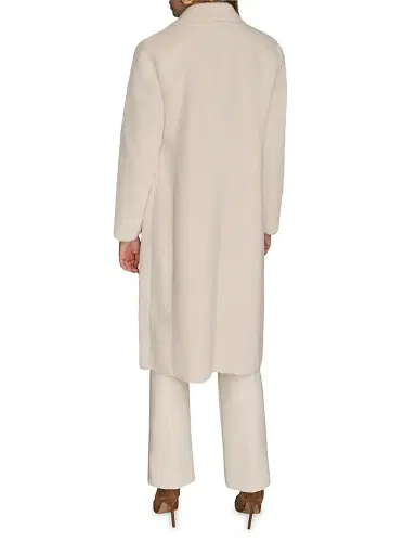 Donna Karan New York Women's Faux-Fur Single-Breasted Coat - Ivory - Size XL | Thumbnail 5