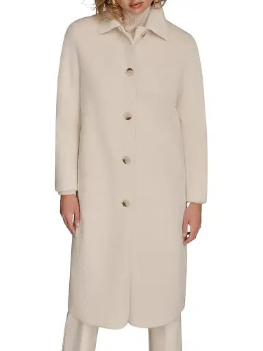 Donna Karan New York Women's Faux-Fur Single-Breasted Coat - Ivory - Size XL | Thumbnail 6