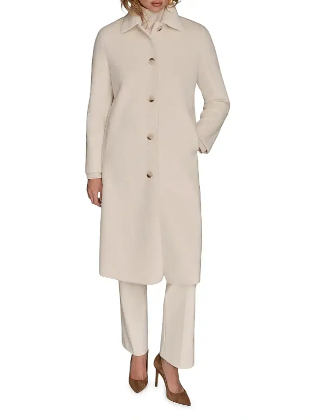 Donna Karan New York Women's Faux-Fur Single-Breasted Coat -