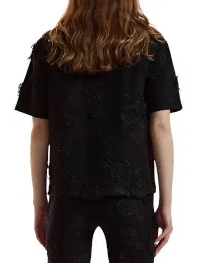 CYNTHIA ROWLEY Women's 3D Appliqué Floral Top | Thumbnail 3