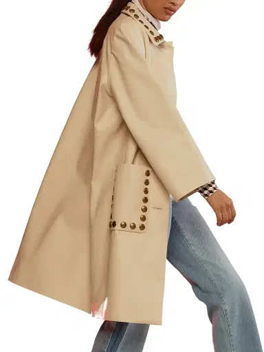 CYNTHIA ROWLEY Women's Studded Faux Leather Jacket | Thumbnail 2