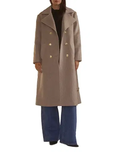 CYNTHIA ROWLEY Women's Noa Wool-Blend Coat - Camel - Size Small | Thumbnail 1