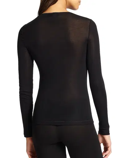 Hanro Women's Silk Long-Sleeve Top - Pale Cream - Size Large | Thumbnail 3 Hanro Women's Silk Long-Sleeve Top - Pale Cream - Size Large | Thumbnail 3