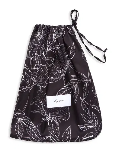 Averie Women's Leaf Print Long Pajama Set - Black - Size XS | Thumbnail 7 Averie Women's Leaf Print Long Pajama Set - Black - Size XS | Thumbnail 7