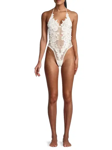 In Bloom Women's Magnolia Floral Lace Teddy | Thumbnail 2