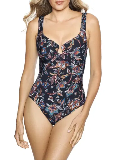 Miraclesuit Swim Women's Scotch Floral Enchant One-Piece Swimsuit - Black Multi - Size 12 | Thumbnail 2 Miraclesuit Swim Women's Scotch Floral Enchant One-Piece Swimsuit - Black Multi - Size 12 | Thumbnail 2