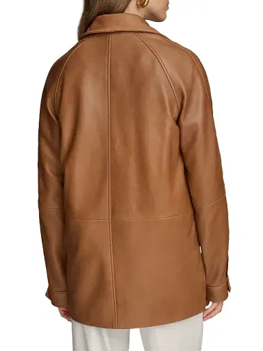 Donna Karan New York Women's Leather Field Jacket | Thumbnail 7 Donna Karan New York Women's Leather Field Jacket | Thumbnail 7