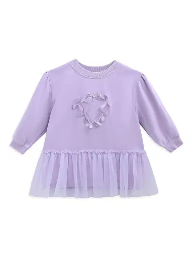 Mimi Tutu Little Girl's Heart Bow Dress - Purple | Thumbnail 1