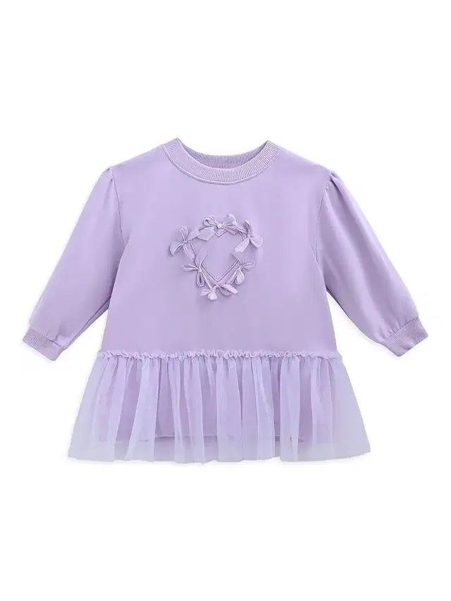 Mimi Tutu Little Girl's Heart Bow Dress - Purple