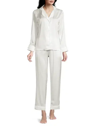 Averie Women's Two-Piece Bianca Pajama Set - White - Size XL | Thumbnail 2 Averie Women's Two-Piece Bianca Pajama Set - White - Size XL | Thumbnail 2