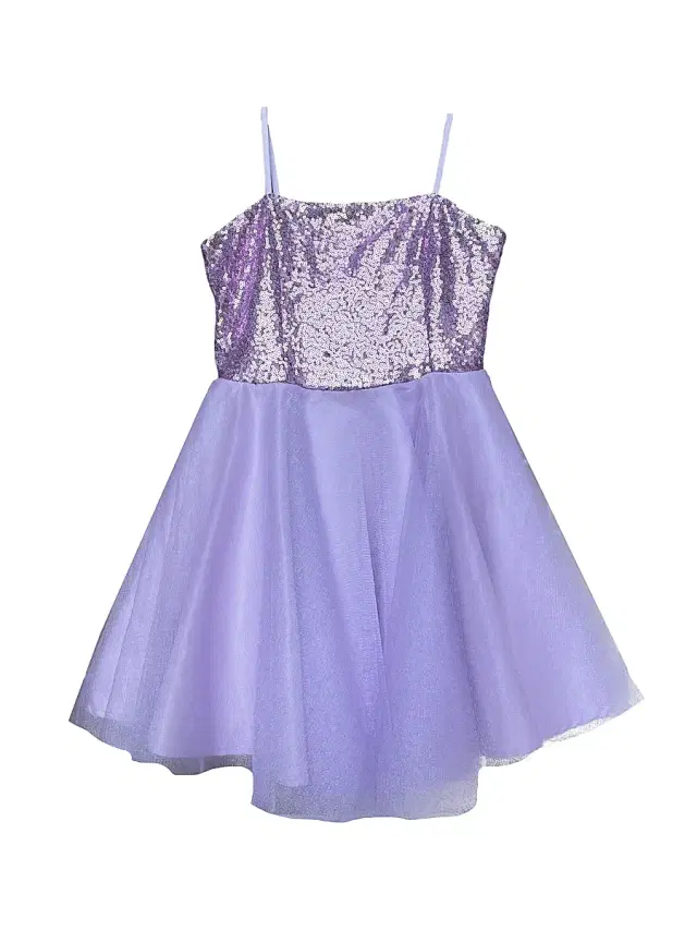 Un Deux Trois Girl's Sequin Fit-And-Flare Tulle Dress - Lilac