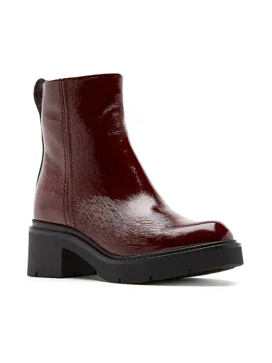 La Canadienne Women's Alec 20MM Waterproof Leather Booties - Bordeaux Patent Leather | Thumbnail 2