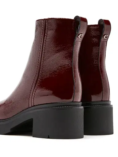La Canadienne Women's Alec 20MM Waterproof Leather Booties - Bordeaux Patent Leather | Thumbnail 3