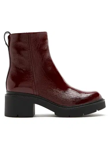 La Canadienne Women's Alec 20MM Waterproof Leather Booties - Bordeaux Patent Leather | Thumbnail 1
