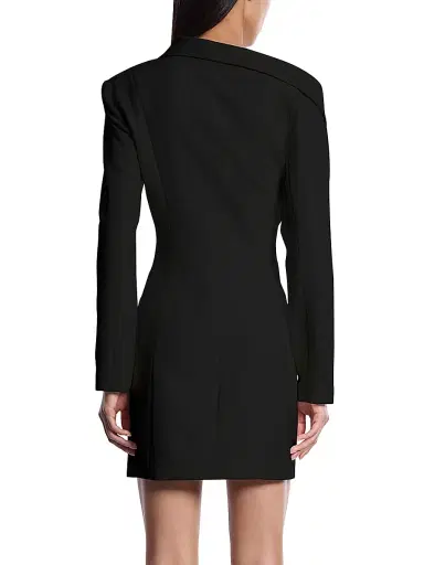 BCBGMAXAZRIA Women's Asymmetrical Blazer Dress - Black | Thumbnail 5