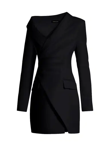 BCBGMAXAZRIA Women's Asymmetrical Blazer Dress - Black | Thumbnail 1