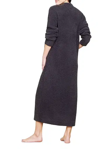 Barefoot Dreams Women's Cozychic Full Zip V-Neck Lounger - Carbon - Size XXS | Thumbnail 6 Barefoot Dreams Women's Cozychic Full Zip V-Neck Lounger - Carbon - Size XXS | Thumbnail 6