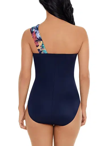 Magicsuit Women's Belize Goddess Palm One-Piece Swimsuit - Navy Multi - Size 8 | Thumbnail 3