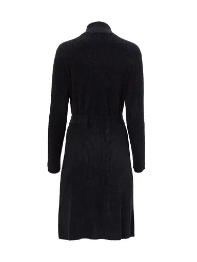 Barefoot Dreams Women's CozyChic Lite Rib-Knit Robe - Black - Size Large | Thumbnail 3