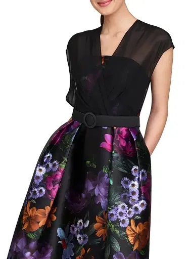 Kay Unger Women's Brigid Peony Bouquet Print Cocktail Dress | Thumbnail 5 Kay Unger Women's Brigid Peony Bouquet Print Cocktail Dress | Thumbnail 5