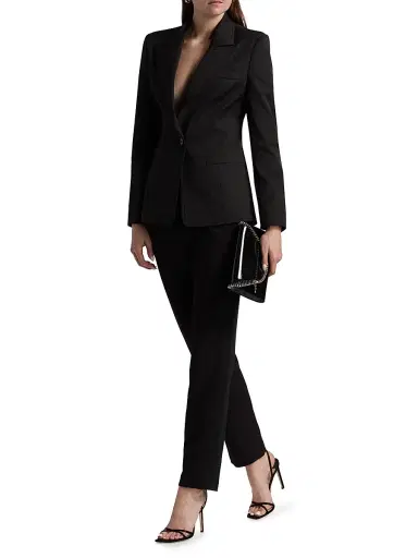 BCBGMAXAZRIA Women's Slim Tapered Tuxedo Pants | Thumbnail 2 BCBGMAXAZRIA Women's Slim Tapered Tuxedo Pants | Thumbnail 2