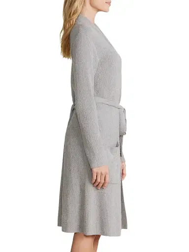 Barefoot Dreams Women's CozyChic Lite Rib-Knit Robe - Dove Grey | Thumbnail 5 Barefoot Dreams Women's CozyChic Lite Rib-Knit Robe - Dove Grey | Thumbnail 5