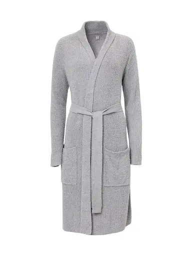 Barefoot Dreams Women's CozyChic Lite Rib-Knit Robe - Dove Grey | Thumbnail 1 Barefoot Dreams Women's CozyChic Lite Rib-Knit Robe - Dove Grey | Thumbnail 1