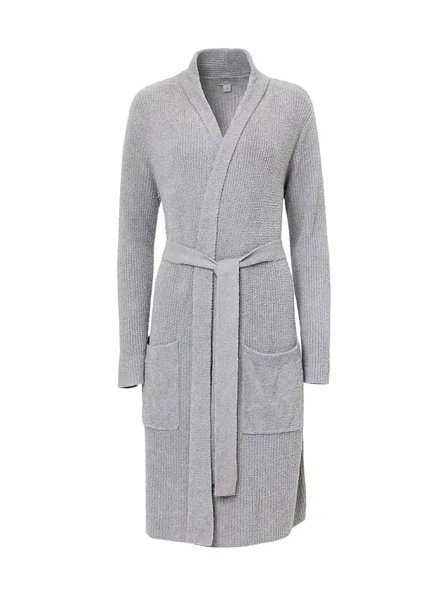 Barefoot Dreams Women's CozyChic Lite Rib-Knit Robe - Dove Grey