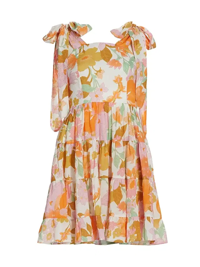 Milly Women's Kiara Floral Cotton Mini Dress - Harmony Floral