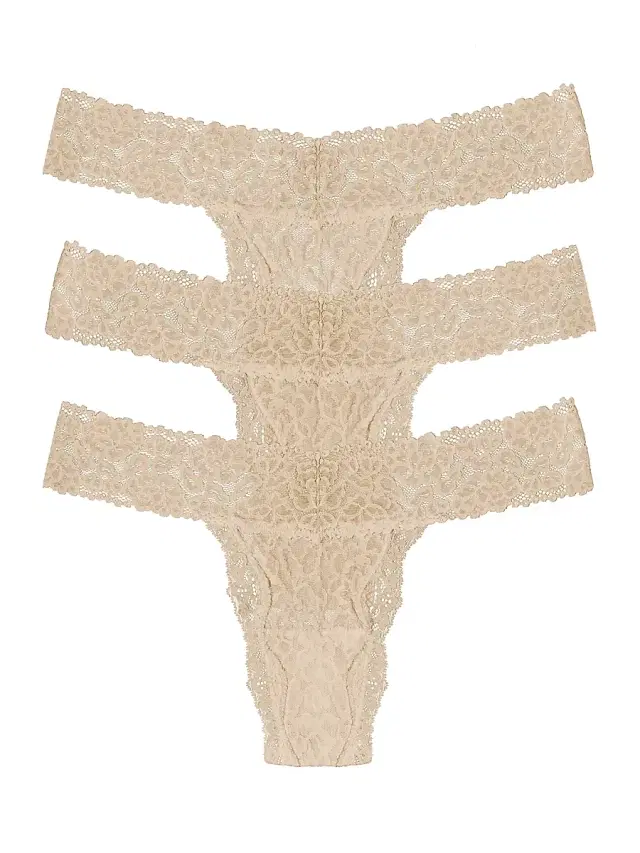 LoveSuze Women's 3-Pack Lace Thongs
