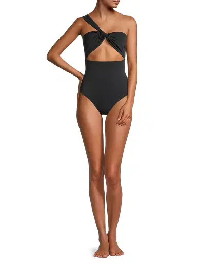 SARA CRISTINA Women's Narcissus Twisted One-Piece Swimsuit - Black - Size Medium | Thumbnail 2