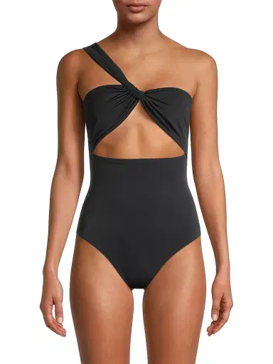 SARA CRISTINA Women's Narcissus Twisted One-Piece Swimsuit - Black - Size Medium | Thumbnail 3