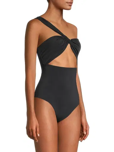 SARA CRISTINA Women's Narcissus Twisted One-Piece Swimsuit - Black - Size Medium | Thumbnail 4