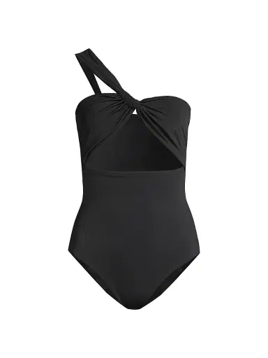 SARA CRISTINA Women's Narcissus Twisted One-Piece Swimsuit - Black - Size Medium | Thumbnail 1