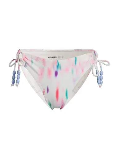 Change of Scenery Women's Taryn Ikat Hipster Tie Bikini Bottom - Hazy Ikat Ivory - Size Large | Thumbnail 1 Change of Scenery Women's Taryn Ikat Hipster Tie Bikini Bottom - Hazy Ikat Ivory - Size Large | Thumbnail 1
