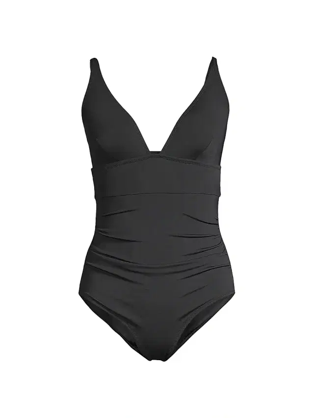 Change of Scenery Women's Niki V-Neck One-Piece Swimsuit - Black